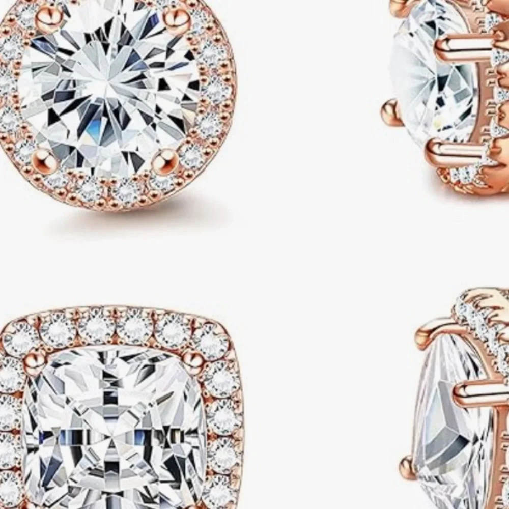 Jewelry | Absolutely Stunning Round Brilliant Cubic Zirconia Round Rose ...